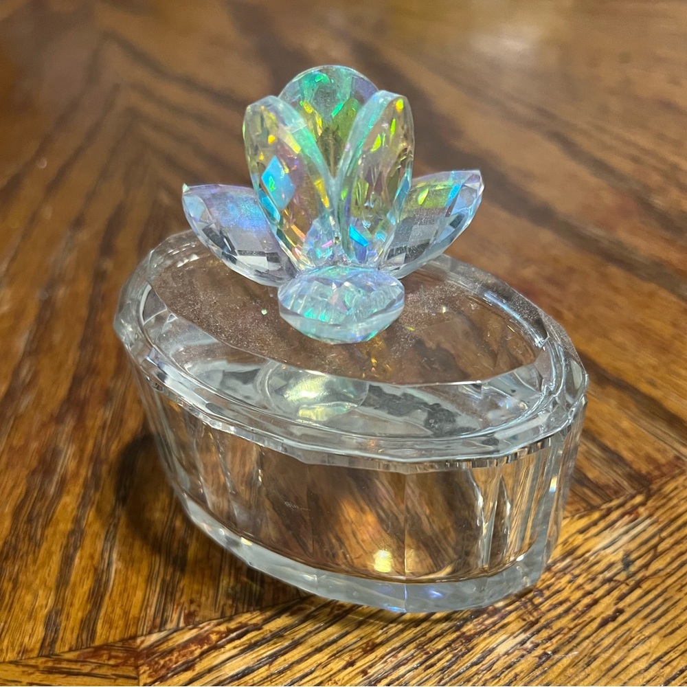 Crystal flower jewelry Box